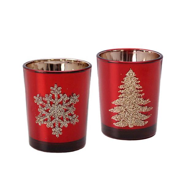 Bulk Electroplated Christmas Candle Jars: B2B Supply, Custom Logo, Durable for Candle Makers & Retailers