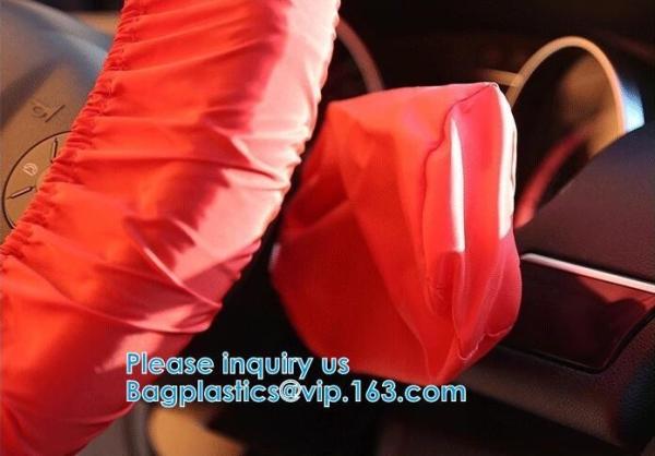 Reusable Cars Accessories,  Nylon Car Seat Covers, Universal For Car Shops, Steering Wheel Cover Fabric