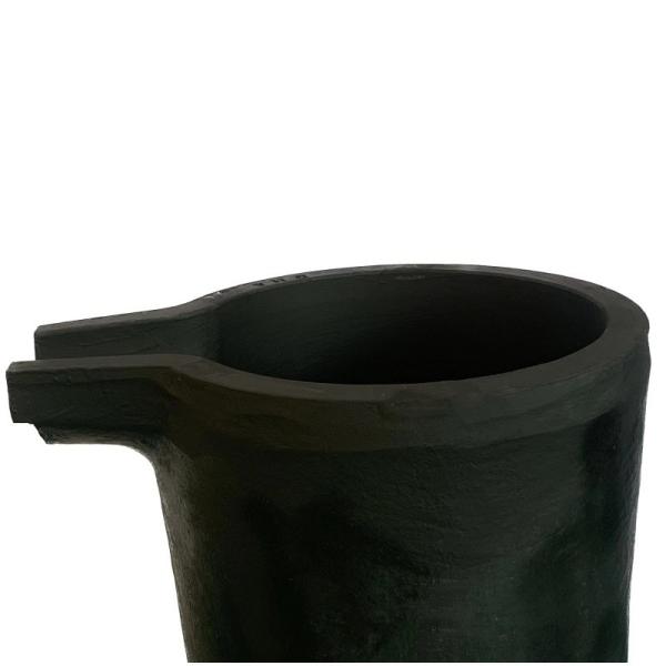 Heat Conductivity Graphite Crucible Pot , Round Crucible For Melting Copper