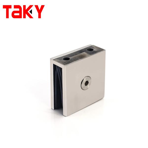 Square Shower Glass Door Clamp Bathroom Wall to Glass Mount Clamp