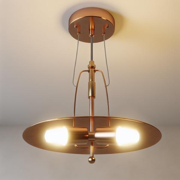 ALOUETTE Contemporary Brass Copper Adjustable Height E12 Base ChanDELIER