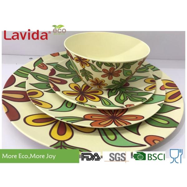 Picnic BBQ Eco Friendly Disposable Bamboo Plates Heavy Metal Free Food Safe