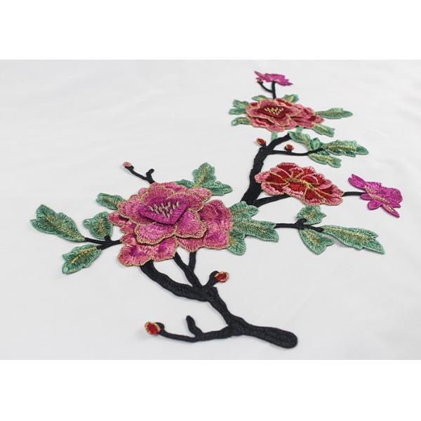 Расстворимым в воде заплаты Апплике вязания крючком 3Д вышитые цветком для одежд и платья