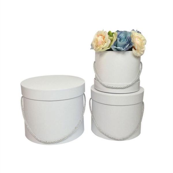 DIFFÉRENCE COULEUR CARDOCK CARDOCK ROND CYLINDER BOUQUET BOX BOX EMBALLAGE AVEC HANDE