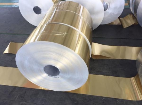 Golden Painted Aluminium Coil / Mirror Finish Aluminium Sheet Coil 8011