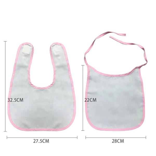Custom Printing Logo Sublimation Baby Bib With Velcro Blanks