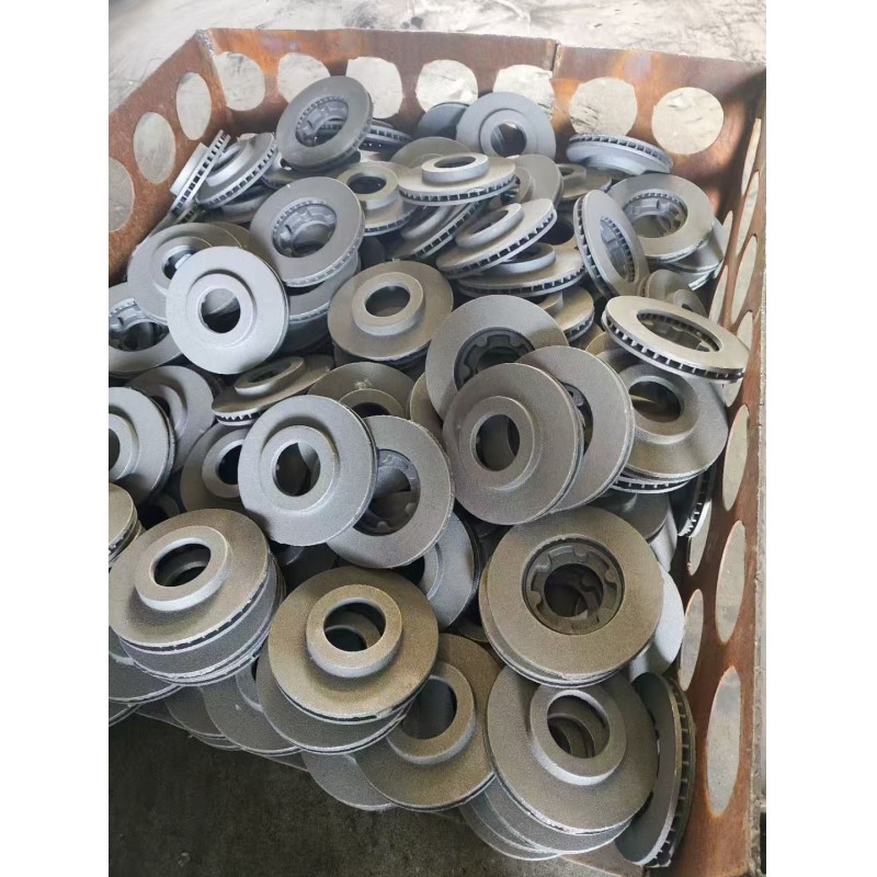 HT250 Gray Iron Brake Disc Casting - Green Sand Horizontal Molding Line Mass Production / For Passenger & Commercial Vehicles