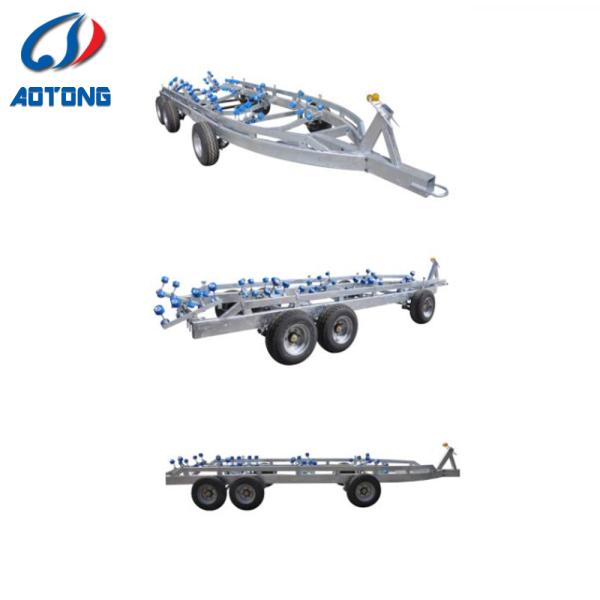 Steel Boat Transport Trailer With Hydraulic System And 80000 Kgs Maximum Payload Capacity