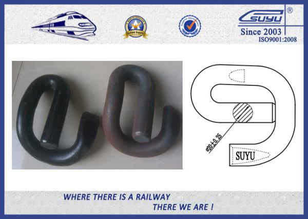 Oxide Black Elastic Rail Clips 60Si2MnA E Clamps For Railway System