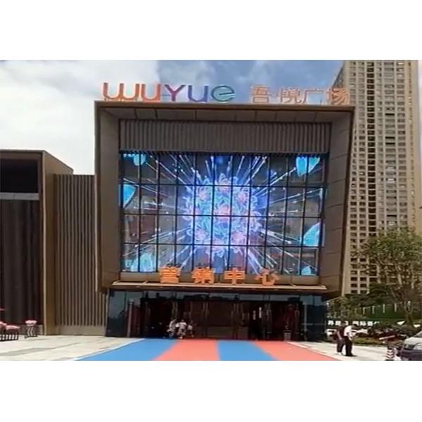 Light weight P10.4 Transparent led screens with 100x50cm Panel for media facade