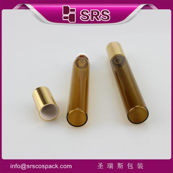 SRS wholesale amber 10ml glass roller ball bottle for essential oil use with good quality