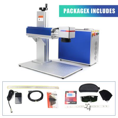Machine de marquage au laser en fibre d'acier inoxydable Raycus Max JPT Axe rotatif 20W-100W