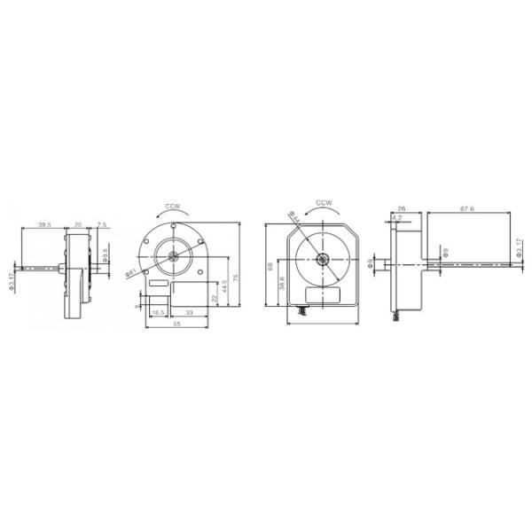 Вентиляторный двигатель ДК холодильника