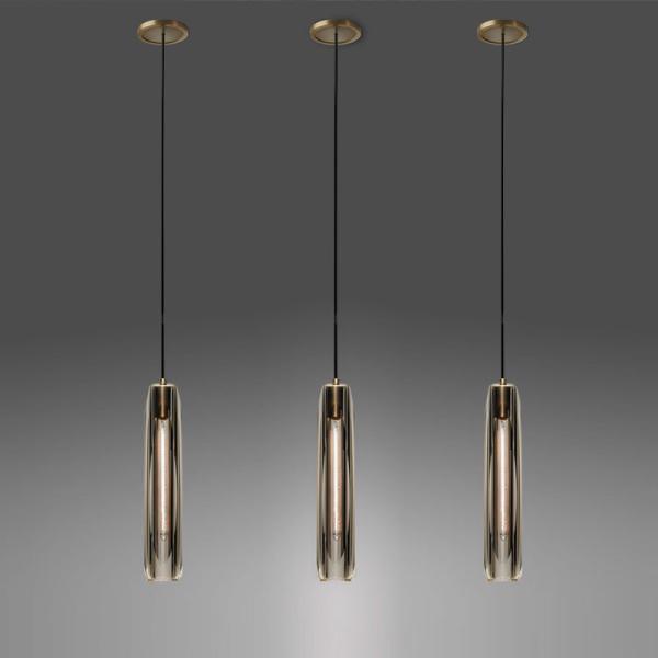 Europe Gold Crystal Vertical Pendant Light Lighting for Living Dining Room Kitchen Hallway tube lights(WH-GP-54)