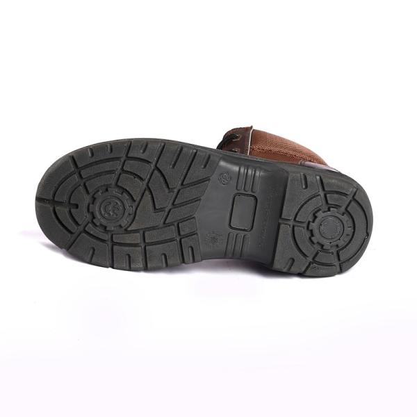 EU 36-48 Leather Material PU Injection Safety Shoes for Slip and Abrasion Protection Work Boots
