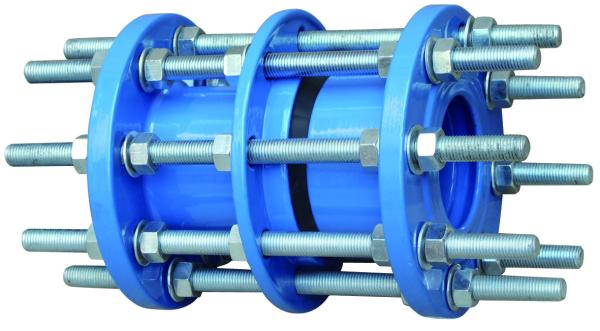 1.6Mpa EPDM Anti Rust Blue color Steel Di Pipe Dismantling Joint
