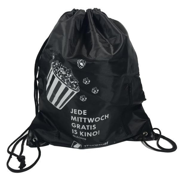Custom Made Polyester Drawstring Bags With Zip Pouch For Sports Outdoor