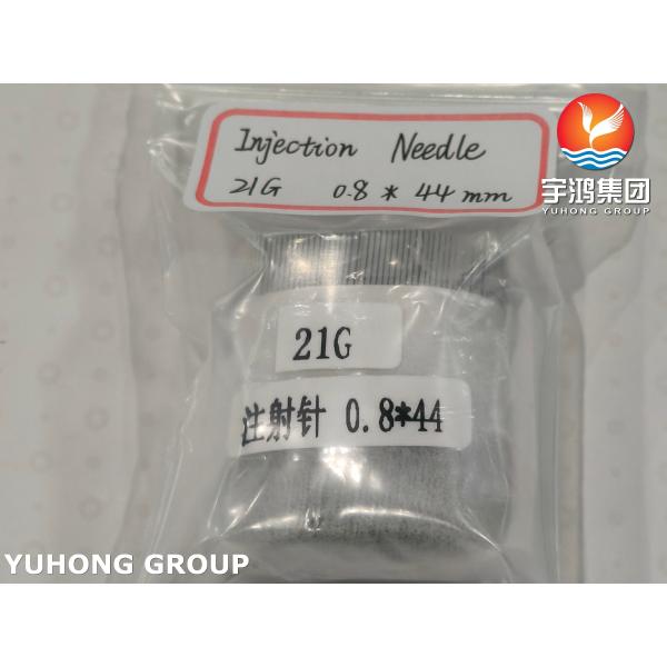 21G Lancet Point Injection Needle , Medical Stianless Steel Needle Tube ISO7864 SUS304