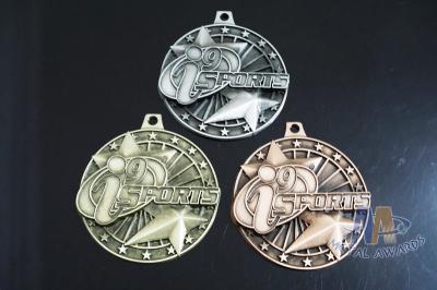 Two 3D Stars Custom Funny Football Engraved Sports Medals Souvenir Medallion Personalized OEM