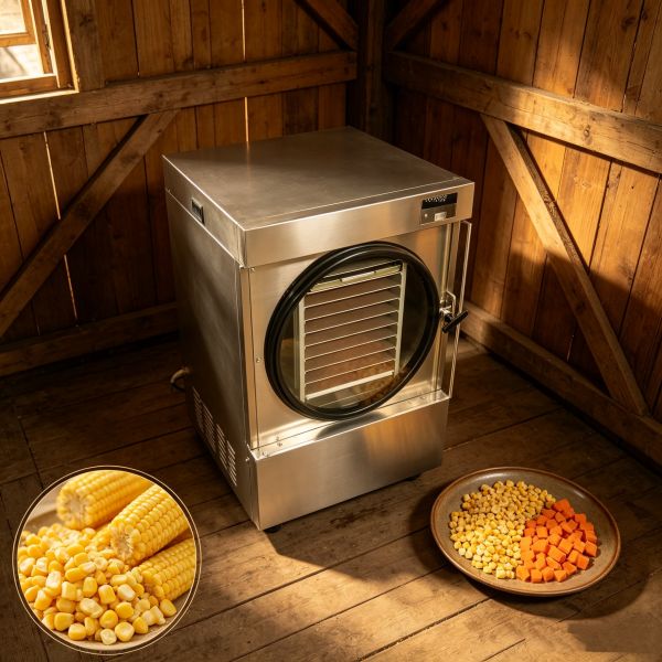 Two stage Baosi Vacuum Pump Home Freeze Dryer 20 to 25kg Capacity Made of SUS304 Stainless Steel Ideal for Food Storage