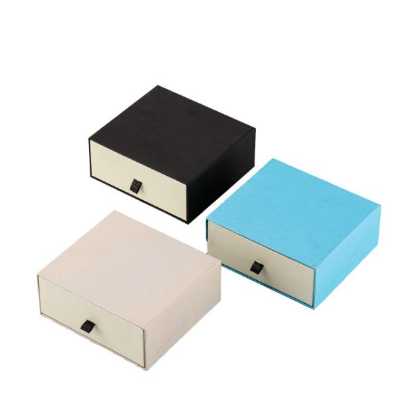 Custom Logo Luxury Hot Stamping White Printed Drawer Sliding Jewelry Packaging Gift Box