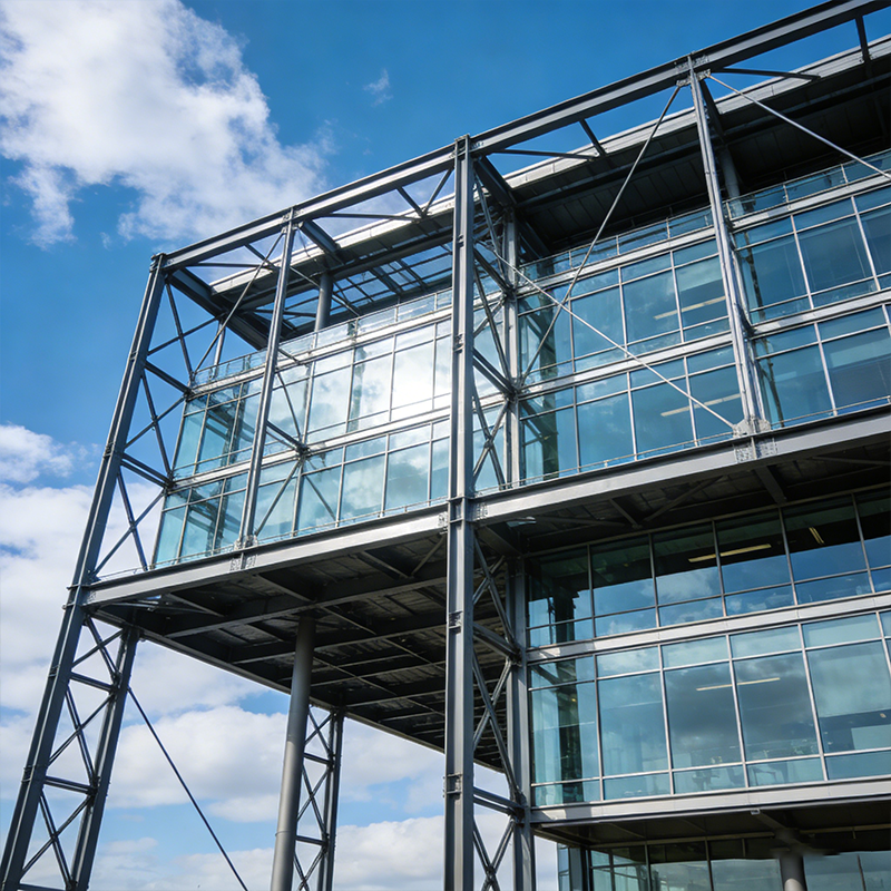 Prefab Commercial Steel Frame Building for Office / Retail Projects