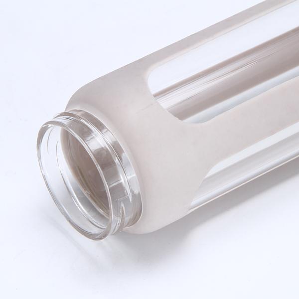 350ml Flower Fruit Infuser Glass Drinking Bottles With Food Grade Silicone Cover