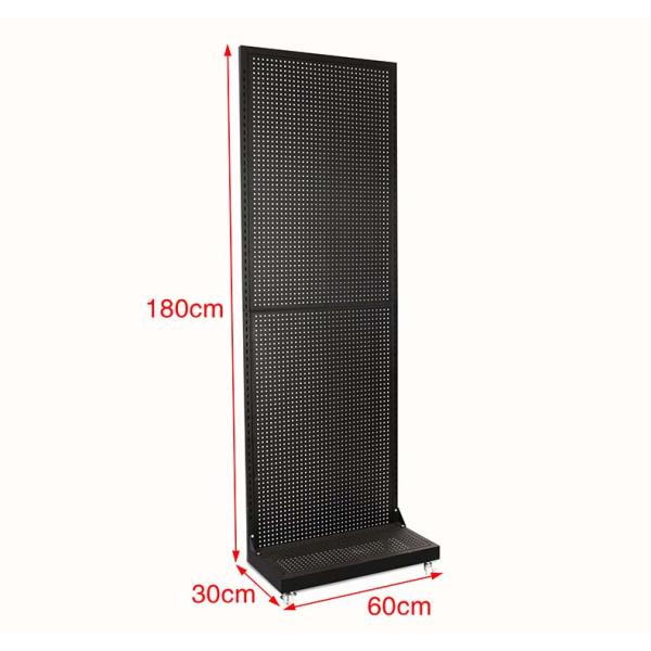 Eco-friendly Metal Pegboard Display Rack with End Cap Hole Mesh Panel and Baskets
