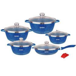 Cheap Cast 12 PCS Medical Stone Cooking Pot Set Dessini Non Stick Cookware Set Ollas Aluminum Induction Cookware Sets