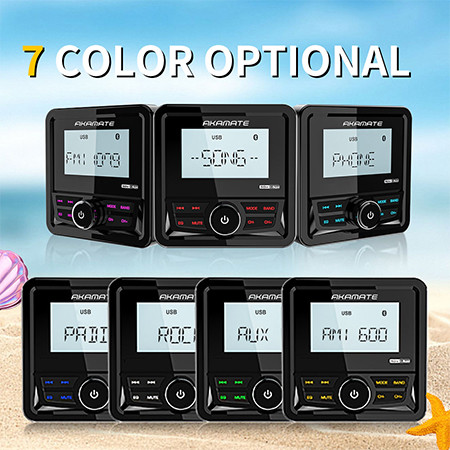 Boat RV ATV SUV Marine Stereo with IPX5 Waterproof Rating and USB Bluetooth