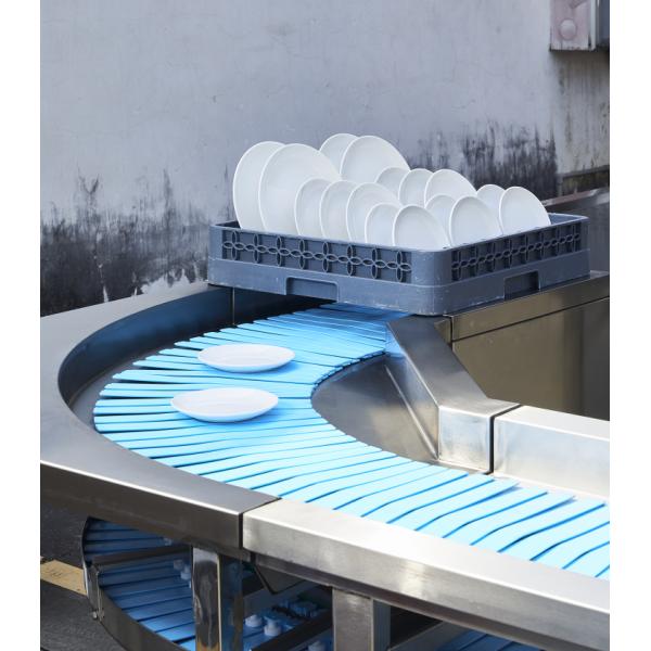 Industry Kitchen Dishwasher Parts Waterproof PVC Belt Conveyor Machine ISO14001