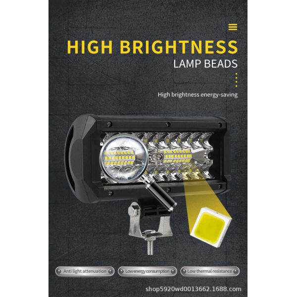 7 Inch High Brightness LED Work Light Bar Spot Beam Off Road Light Bars For Trucks