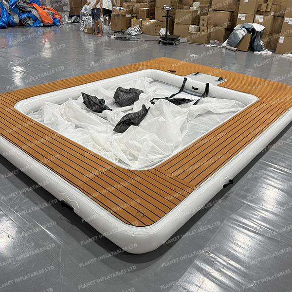 Fabrique en gros Yacht gonflable pliable amovible flottant Océan mer piscine avec filet anti-méduse
