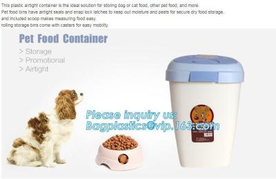 Pet Food Storage Container - 8 Quart Capacity Bird Seed Container & Dog Food Storage, with Durable Grip Handle