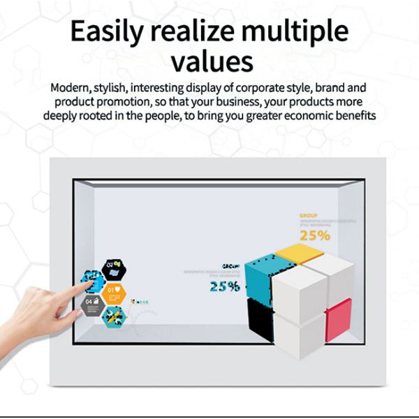 43 inch transparent LCD showcase with transparent lcd screen price