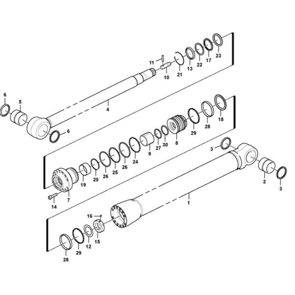 Excavator Seal Kit EC120D VOE14589125 Bucket Wear Resistance Seal Kit