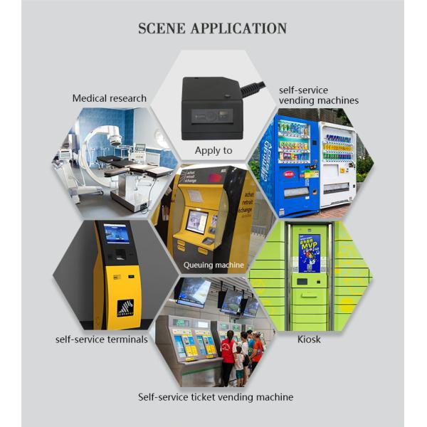 2D Embedded Industrial Fixed Barcode Scanner with USB/DB9 Interface Durable for Automation Systems