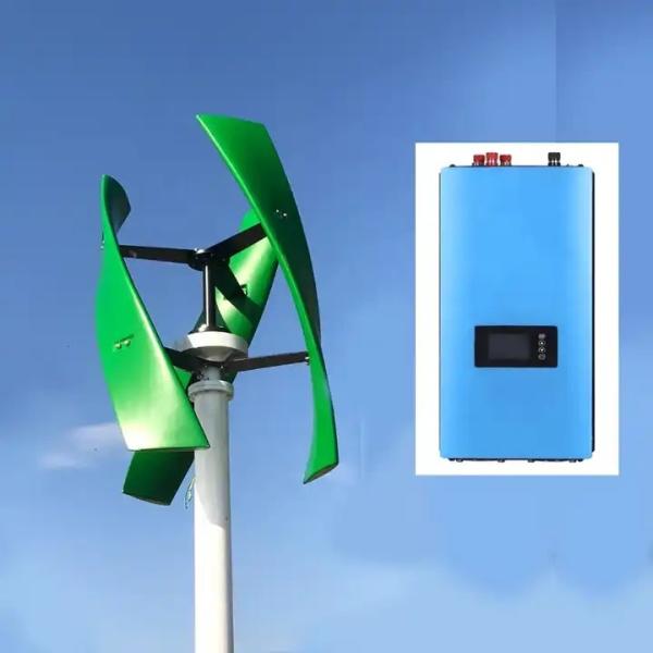 Grid Tie Vertical Wind Turbine Generator 4Kw 5Kw 8Kw 10Kw Solar Hybrid Wind Turbine On Grid Wind Turbine Inverter