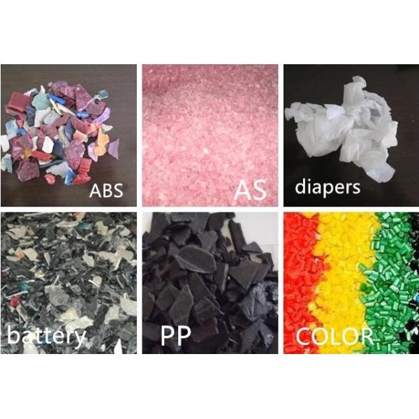 Cutting Type Waste Recycling Equipment , PET Bottle Washing Line Pelletizing Machine