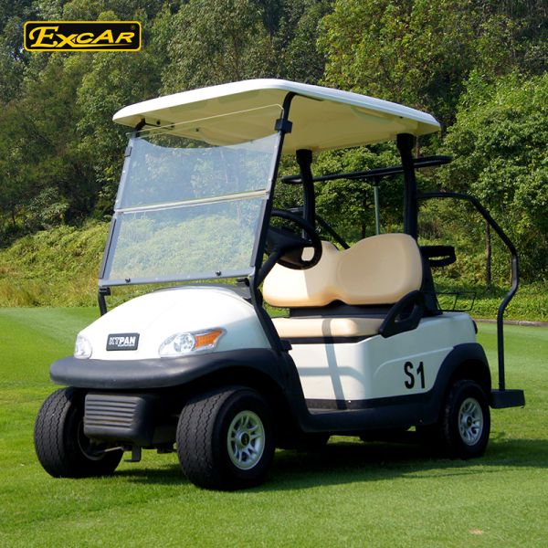 Excar Mini 2 Person Second Hand Golf Cars 48V Trojan Battery With Caddie Plate