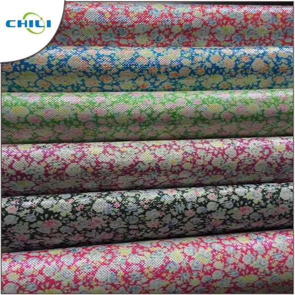 PU PVC Vegan Leather Fabric , Faux Leather Rolls Anti Mildew Lightweight