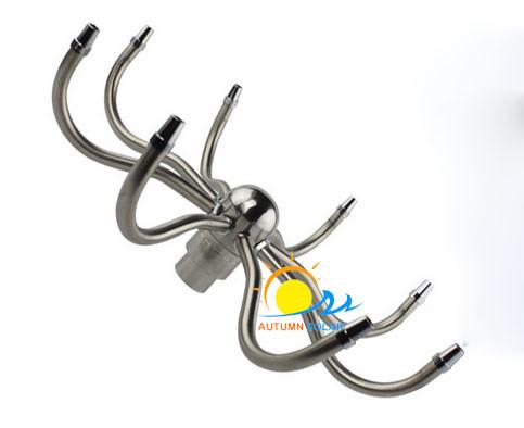 Windmill Rotating Water Fountain Nozzles Stainless Steel DN40 With Color Lamps