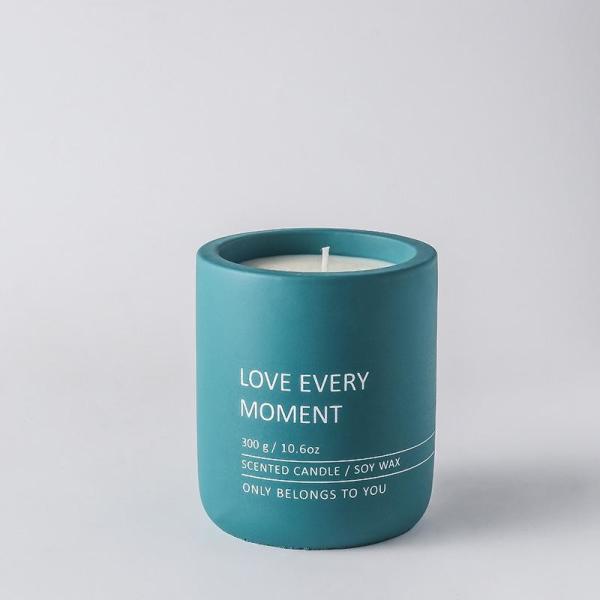 Custom Logo Nordic Cylinder Concrete Candle Holders