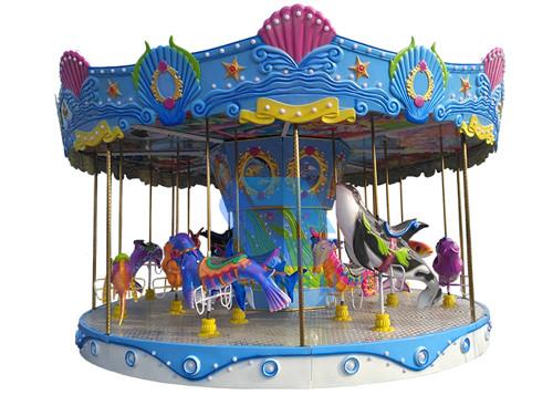 Children Games Theme Park Carousel 24 Persons Capacity Classic Amusement Rides