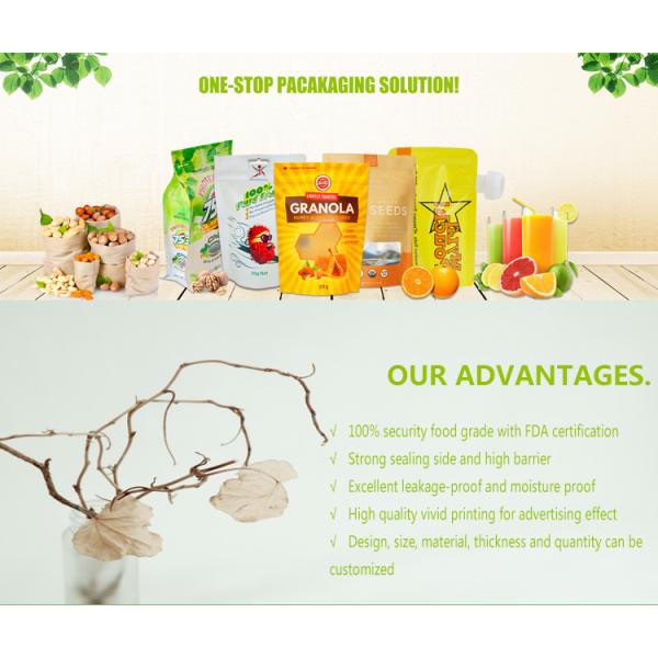 k Glossy 500g Stand Up Pouches With Window