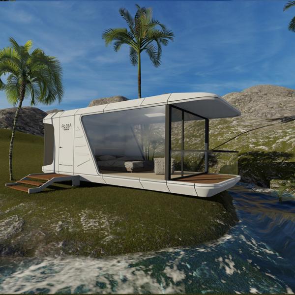 Comfortable Luxury Commercial Galvanized Steel Capsule House With Kitchen Smart Micro Capsule Residential