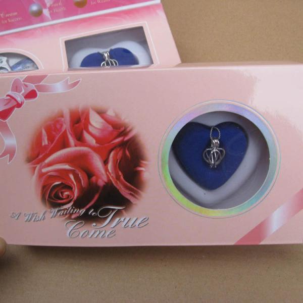 Amazing Holiday Gift Wish Pearl Necklace Set Oyster Drop Pendant with 6-7mm Freshwater Pearl
