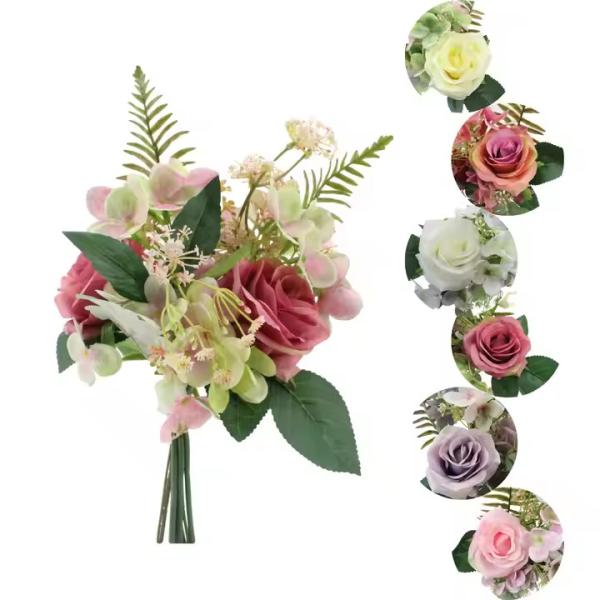Factory Direct Artificial Roses Flowers for Decoration Wedding Artificial Flower Bouquet