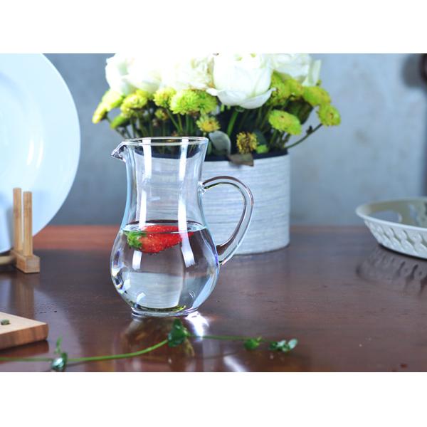 Europe Style Handmade 500ml Glass Water Pitcher For Home Deco
