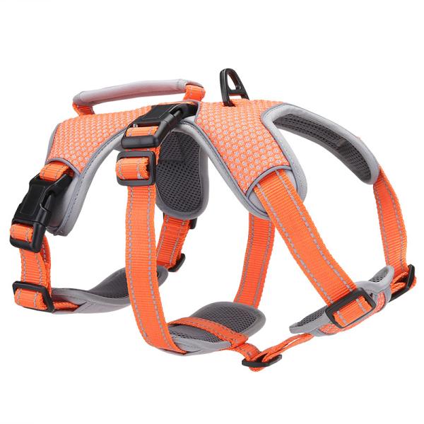 Factory Selling Comfortable Dog Harness With Reflective Strips Durable Polyester Leash Set For Pet Dog